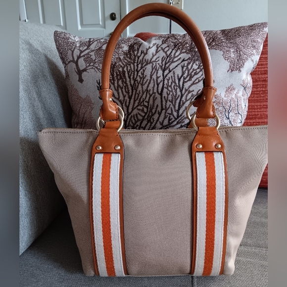 Michael Kors Canvas Varsity Stripe Tote - Picture 9 of 11